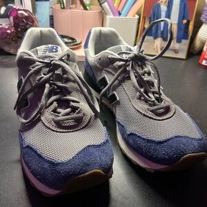 New Balance Gray and Blue Sneakers